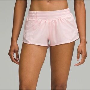 Lululemon Hotty Hot Low-Rise Lined Short 2.5” Strawberry Milkshake